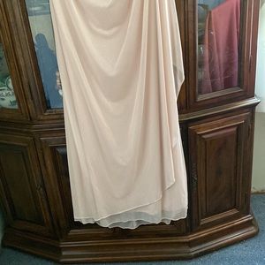 DJ - JAZ Contemporary blush gown.